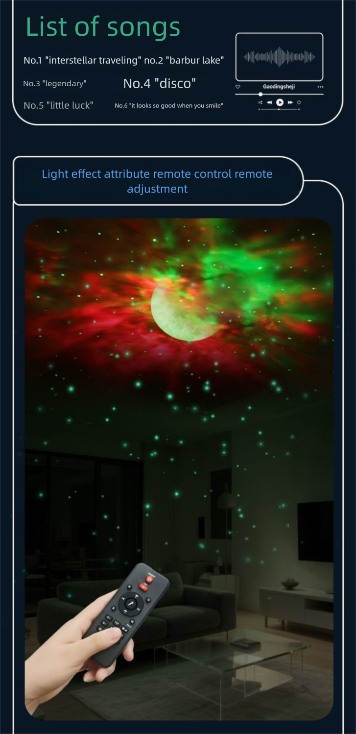 New High-Definition Astronaut Lamp Projector Starry Sky Living Room Bedroom Ceiling Decoration Music Atmosphere Ni_voghion.com