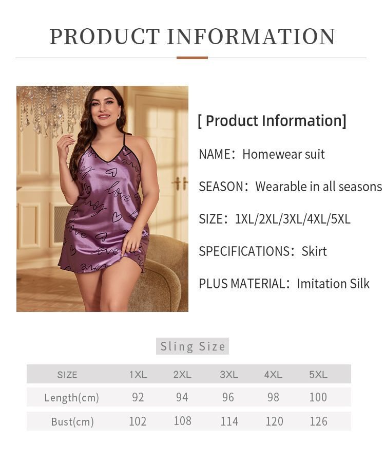 Women's Ice Camisole Nightdress Summer Thin Sexy Backless Silk Printed Nightgown_voghion.com