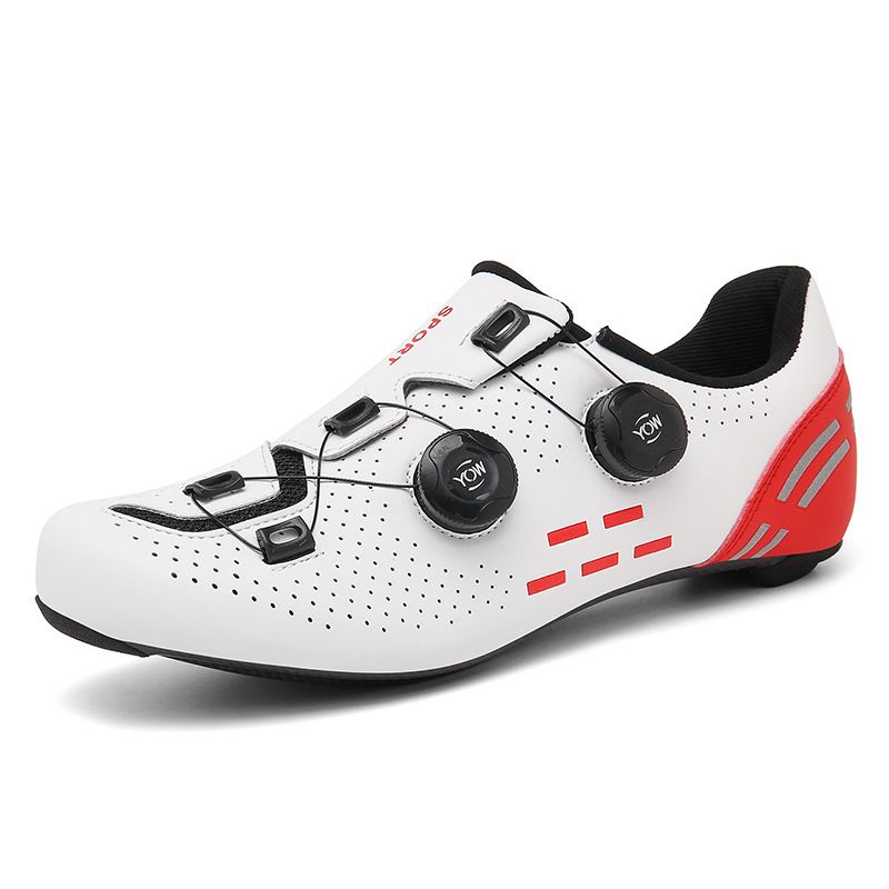 Õuesõidujalatsid Hõbedane süsinikkiust välistald Rattasõidulukk jalatsid Road Style_voghion.com