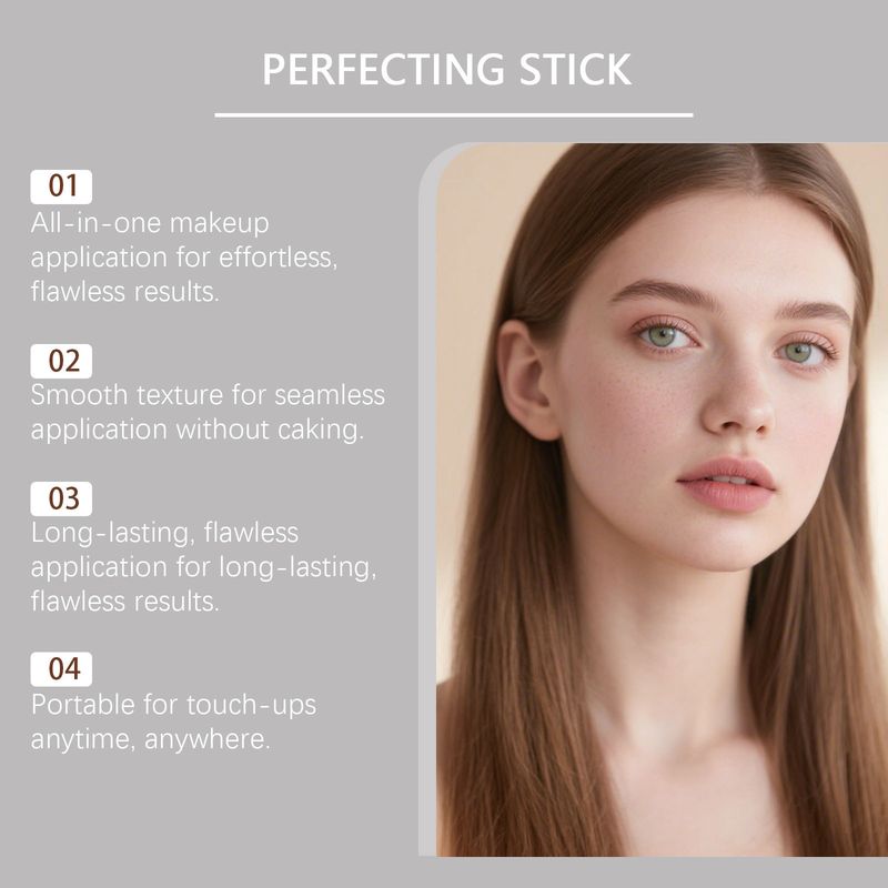 Nude Pink Brightening Concealer Kreieren Sie leichtes, atmungsaktives Make-up. Matt klarer Foundation Stick mit natürlicher Passform_voghion.com