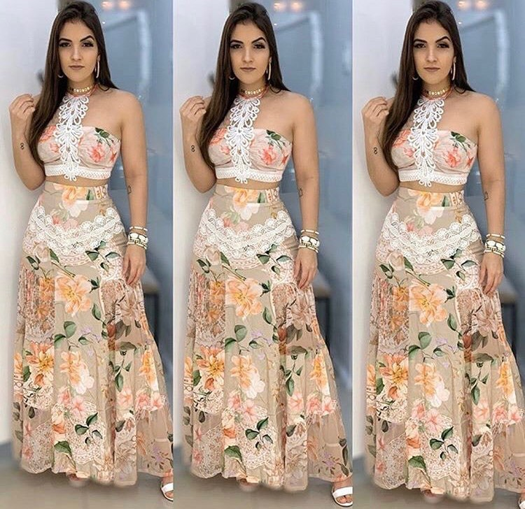 Grande taille grosse femme vêtements pour femmes debout en trois dimensions imprimé dentelle épissage costume_voghion.com