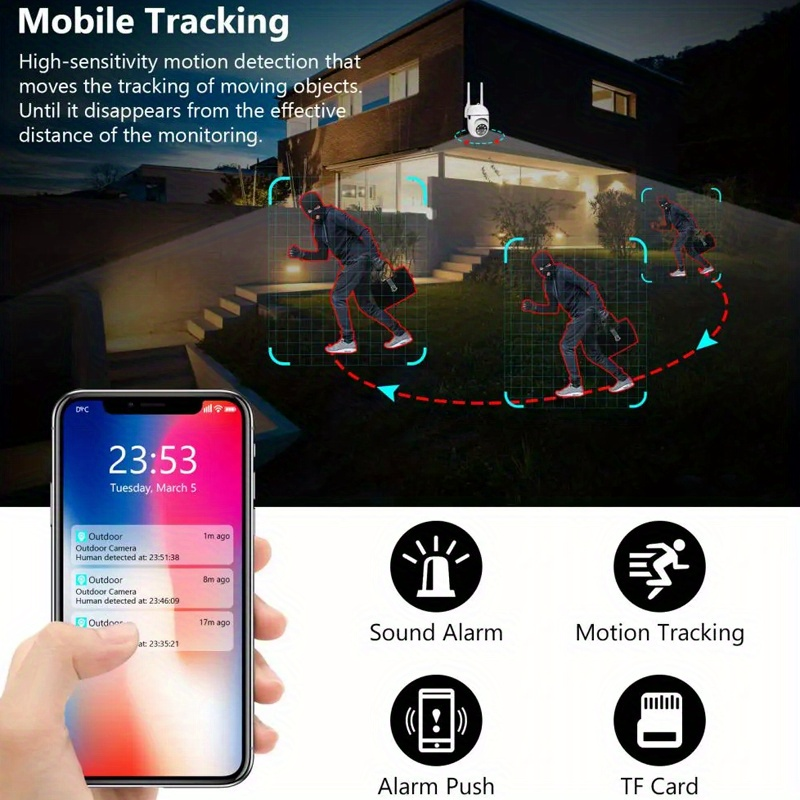 355 degree intercom 1080p remote night vision high-definition WIFI home security monitoring camera APP operation_voghion.com