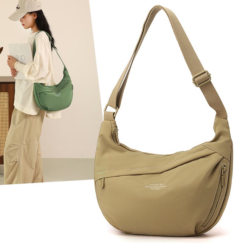 Borsa a tracolla colorata Fox per donna in nylon, nuova, grande capacità, leggera, da viaggio, resistente all'acqua_voghion.com