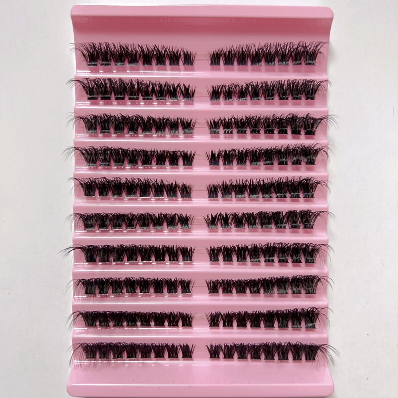 Eyelashes Set Ten Rows Of Segmented Dense Self Grafting Lazy Single Cluster DIY False Eyelashes Set_voghion.com