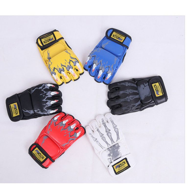 Sanda Boxen Kampftraining Praktischer Wettkampf MMA Vergrößerte und Verdickte Langlebige Fitnesshandschuhe Auslaufsichere Finger_voghion.com