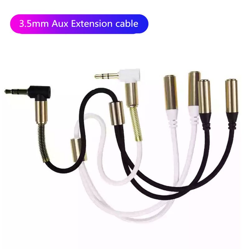 Festival de musique 3,5 mm coupleur répartiteur, câble tissé, un à deux adaptateurs audio répartiteur de câble_voghion.com