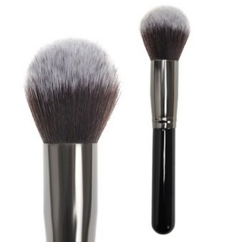 Profesionalus vienos apvalios galvos pudros šepetėlis Copper Ferrule Cosmetic Brush Beauty Makeup Tool_voghion.com