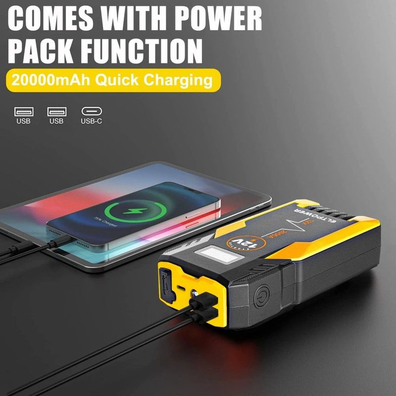 ET05 2000A Car Portable Jump Starter,Yellow_voghion.com
