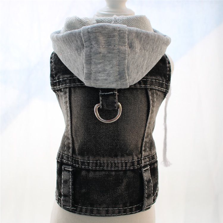 Hundeleine aus Denim, neue Kleidung für kleine Hunde, Weste_voghion.com