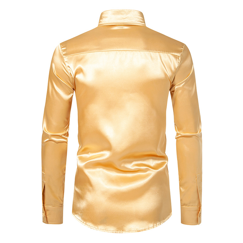 2024 Ny høst/vinter langermet mote nattklubb Bright Face herreskjorte_voghion.com