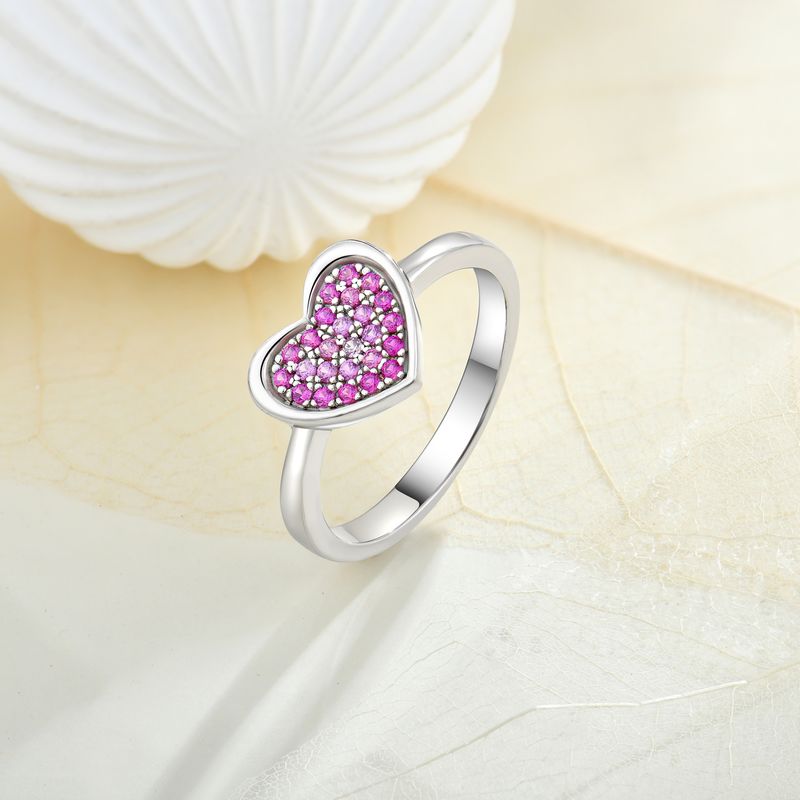 S Sier Love Zirkon Rot Korund Beliebte Hochzeit Licht Dia Ring Weibliche_voghion.com