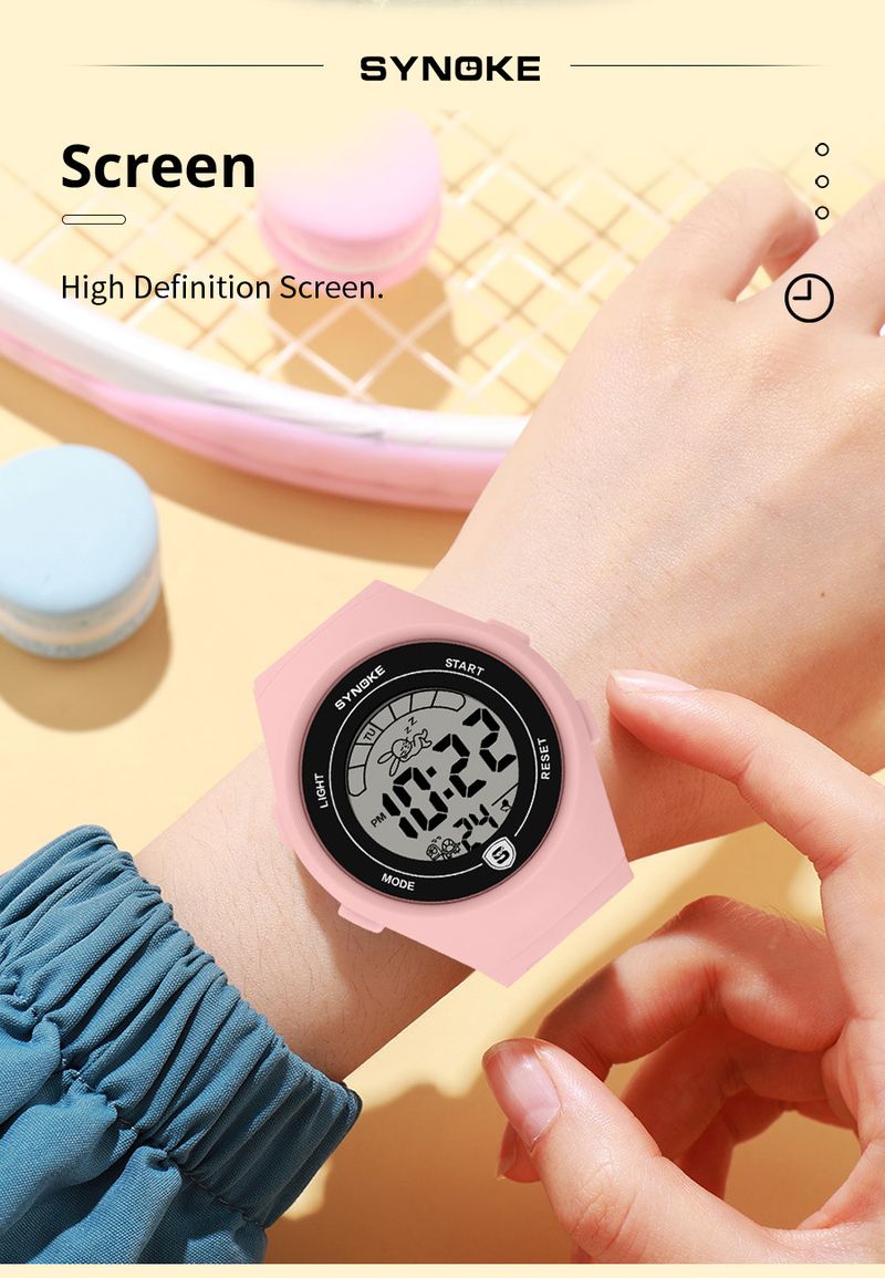 Reloj deportivo digital para niños con pantalla a prueba de agua y golpes, alarma, cronómetro y un bonito diseño de tortuga y liebre: ideal para niños y niñas._voghion.com
