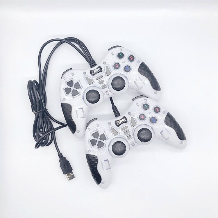 Domestic USB Dual Controller Transparent Color Game Console PC Computer Host_voghion.com