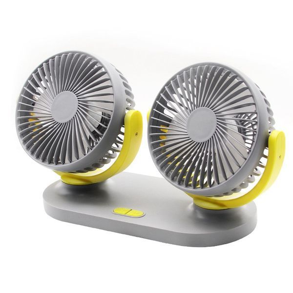 USB Desk Fan 5.5 Inch Powerful Table Fan Dual Head 360° Rotate Quiet 3 Speeds Wind Desktop USB Fan With 55 Inch USB Cable For Home Office Indoor Out_voghion.com