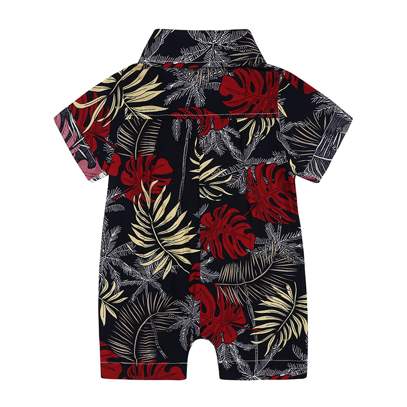 Mother&Kids Completo estivo per bambini Camicia a maniche corte stampata per ragazzi Set di due pezzi_voghion.com
