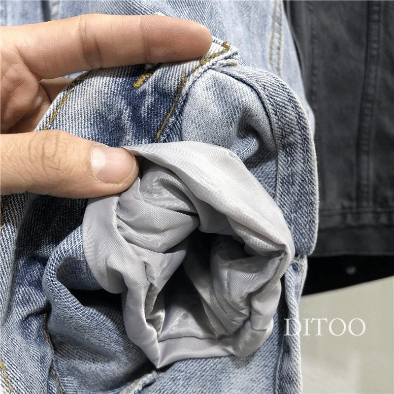 Jeanskappa, kort, ny 2023 vintertank plysch, avtagbar bomullsrock, förtjockad_voghion.com