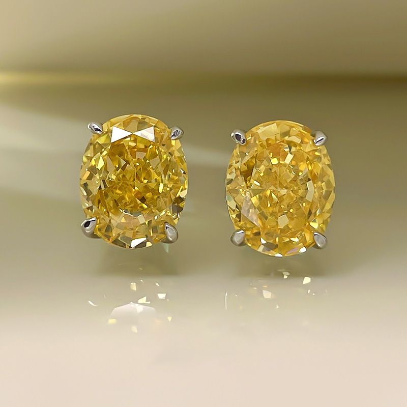 Damessieraden S925 Sterling Zilveren Oorbellen Verguld Zirkonia Optionele Kleur Damesoorbellen Licht Luxe En Veelzijdig Niche Design Oorbellen_voghion.com