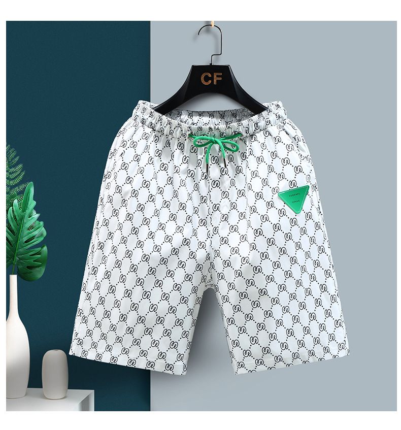 Pantalones cortos finos de secado rápido para hombre, ropa de playa coreana, informal, holgado, tendencia, moda juvenil versátil, verano_voghion.com