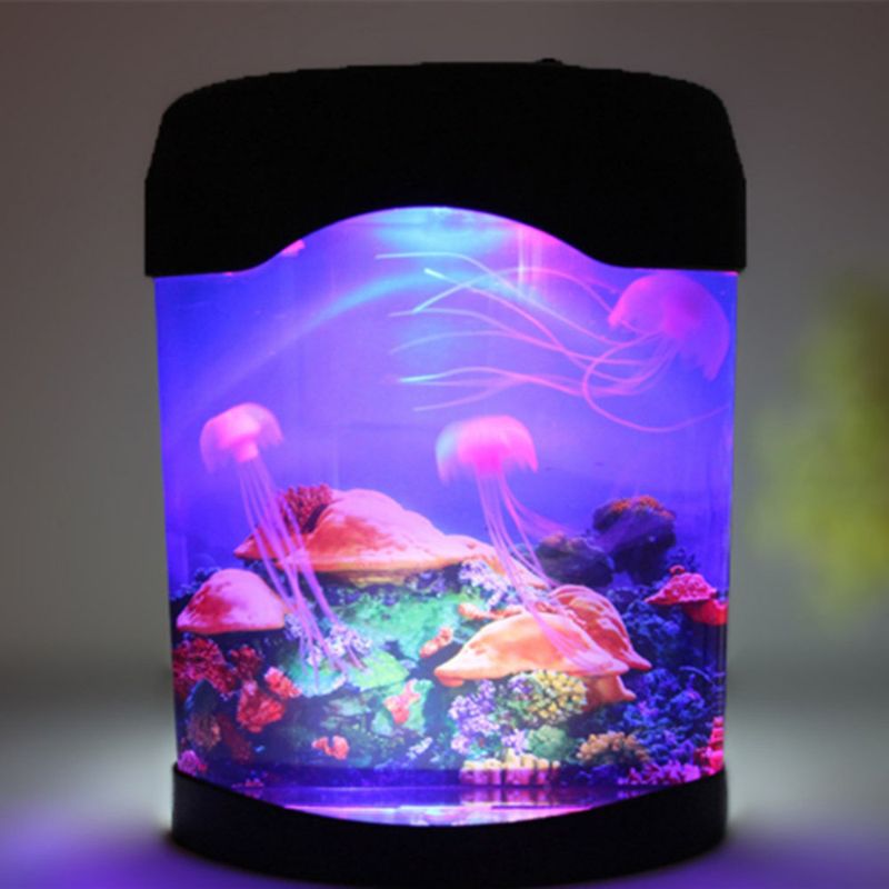 Maneter Tank Light LED Färgglada Akvarium Nattlampor Sängbordslampa Barnlampa Dekorativa Lampor_voghion.com