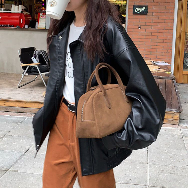 Jmprs Vintage női PU dzseki női High Street Techwear túlméretezett műbőr motoros kabát Bf Punk hétköznapi rövidített_voghion.com