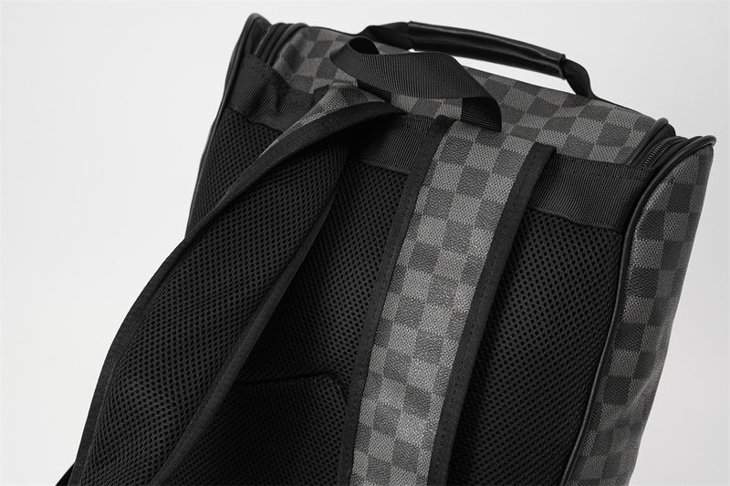 Men's trendy brand minimalist plaid university book computer backpack new model_voghion.com