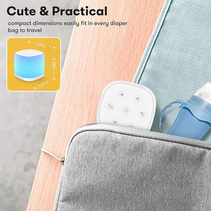 Lampada per il sonno dei neonati, altoparlante, luce notturna, strumento per il sonno, macchina per il rumore bianco_voghion.com