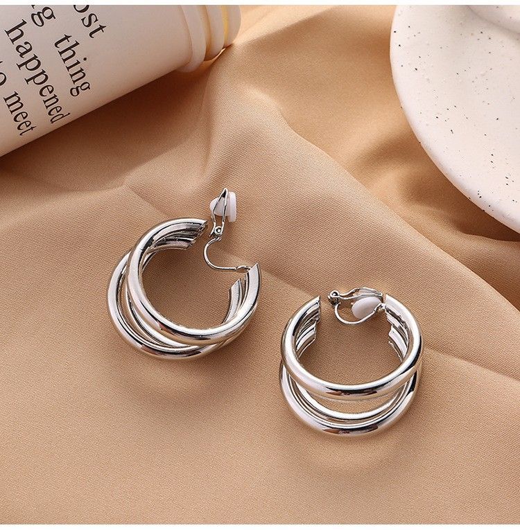Metal Niche Design Sense Minimalist Style Elegant Hoop Studs High-end Temperament Simple Earrings For Women_voghion.com