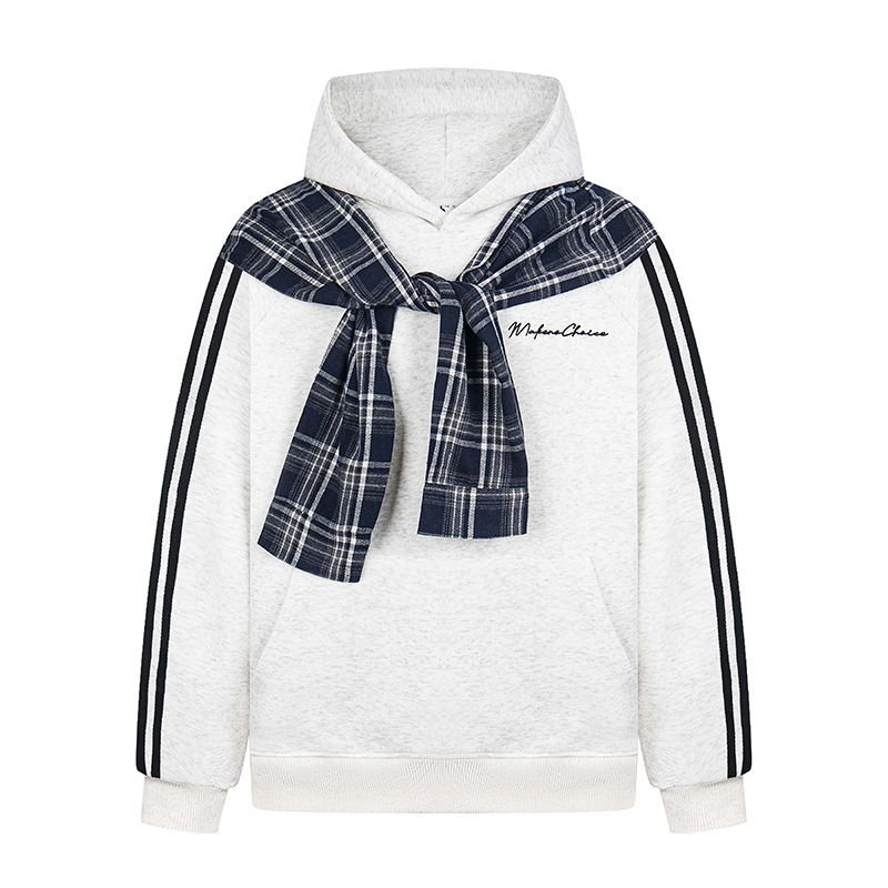 Felpa con cappuccio staccabile con ricamo a lettere americane, stile unisex, autunno 2025, stile ampio per coppia_voghion.com