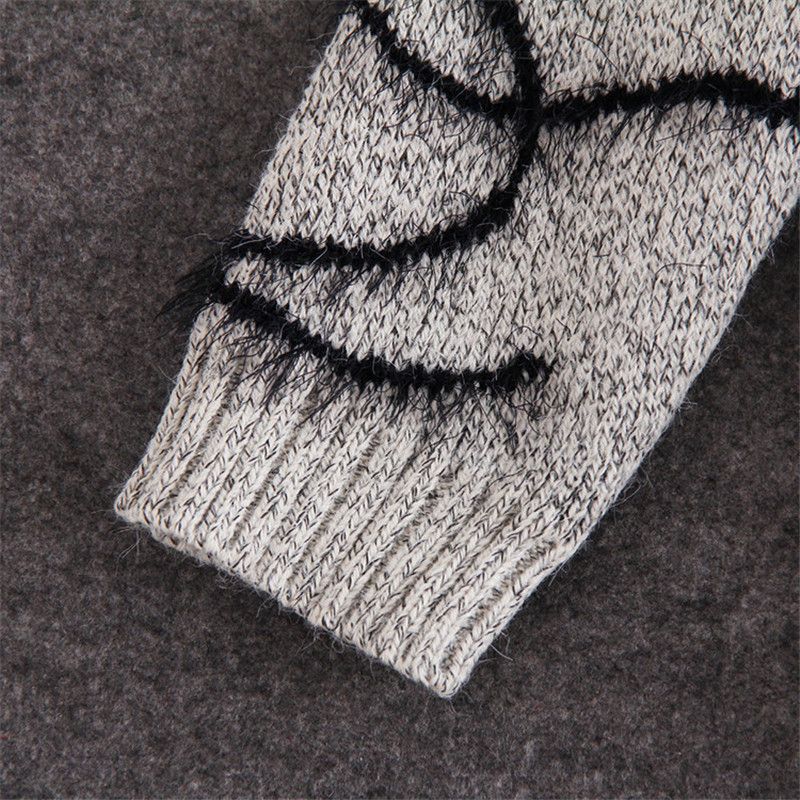 Women's Clothing New Women's Abstract Bat Sleeve Simple Medium Long Sweater Cardigan Jacket _voghion.com