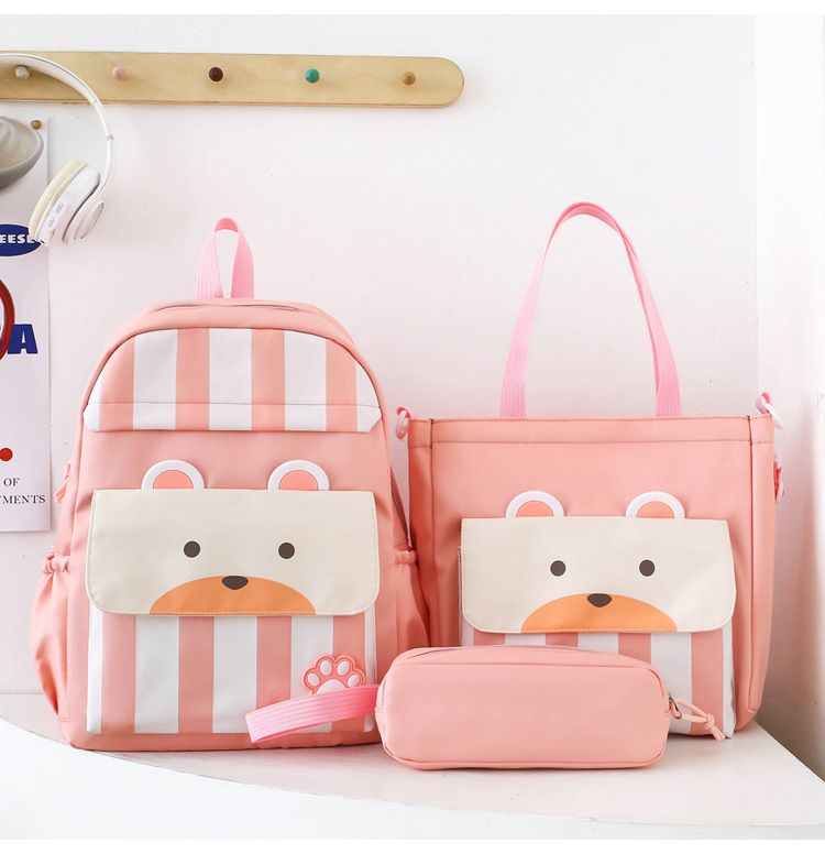 Zaini per bambini, zaino scolastico per bambini della scuola primaria, nuovo zaino in nylon per la scuola primaria e secondaria, set da tre pezzi, zaino di grande capacità_voghion.com