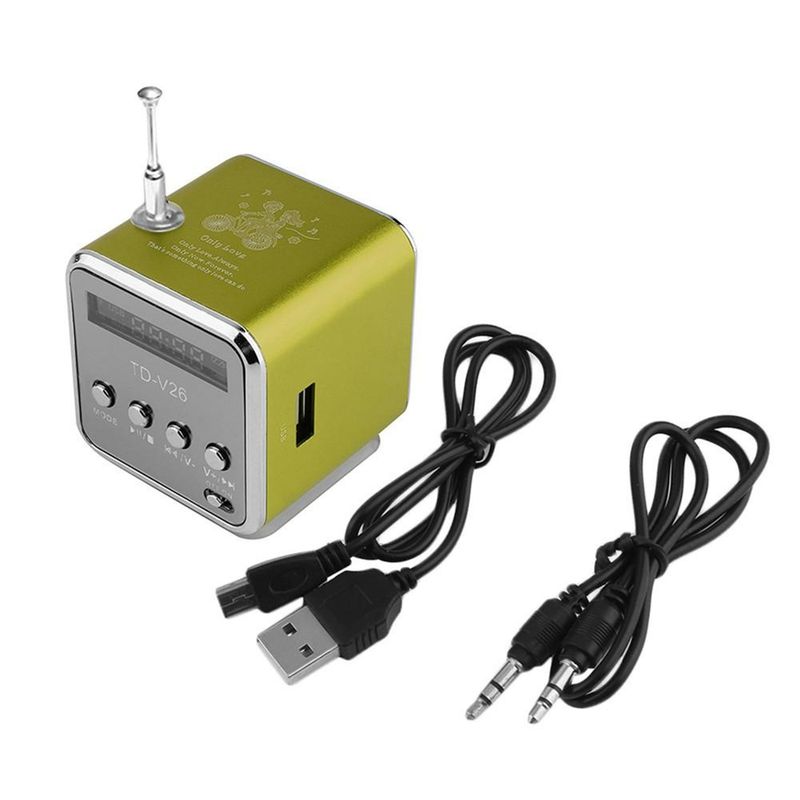 Upgraded Subwoofer Speaker Mini LED MP3 Player FM Stereo Portable Radio for PC Notebook TD-V26 with Bluetooth-compatible_voghion.com