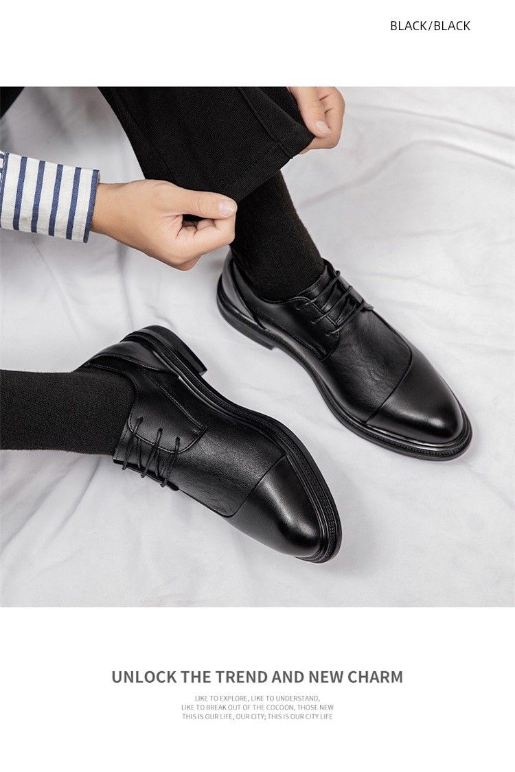 Lässige, breite Schuhe aus Leder in Groß, braun, für den täglichen Gebrauch_voghion.com