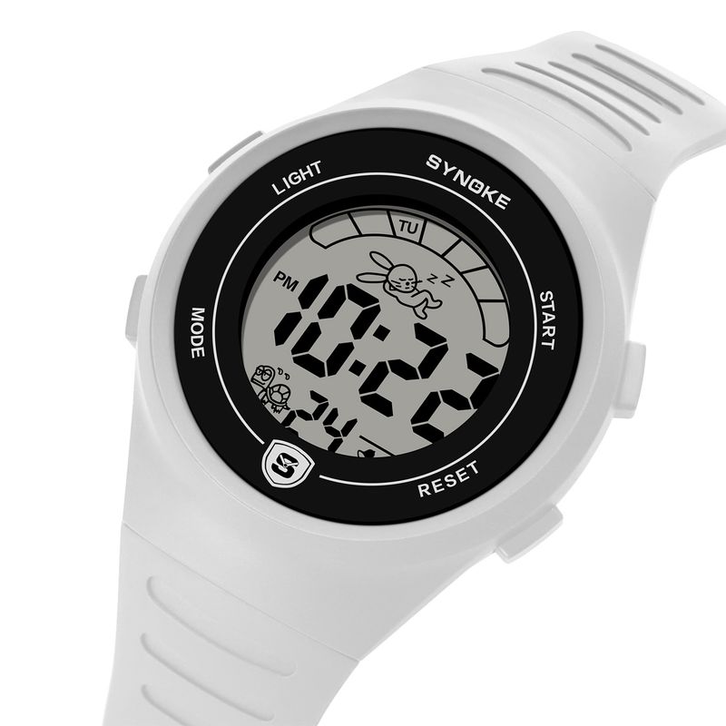 SYNOKE Children's Electronic Watch Waterproof Multi-Function Sports Student Shockproof Cute Anime Tortoise And Hare_voghion.com