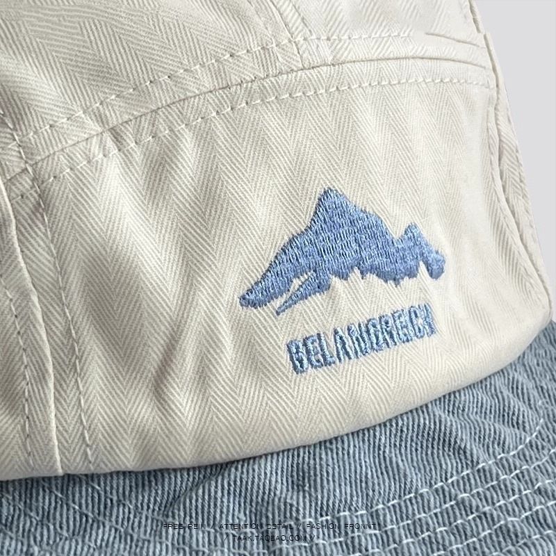 American style short small mountain duck tongue Amikaki brimmed baseball women, summer soft top work hat for trendy men_voghion.com