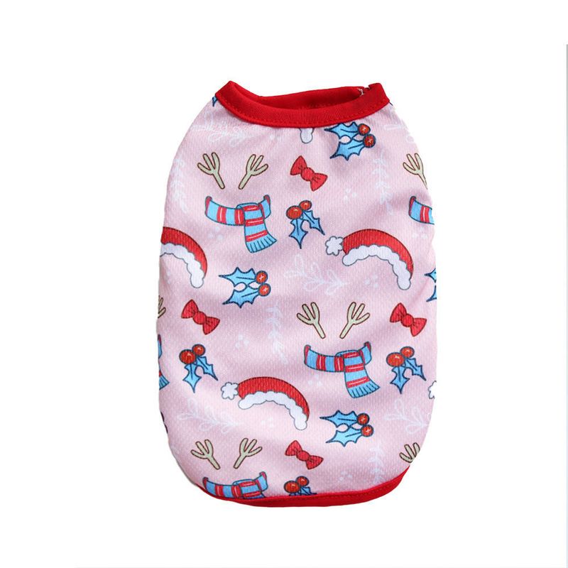 New Christmas Limited Edition Cat And Dog Clothes Vest For Pets Teddy Bichon Small Dogs Short Non-Shedding_voghion.com