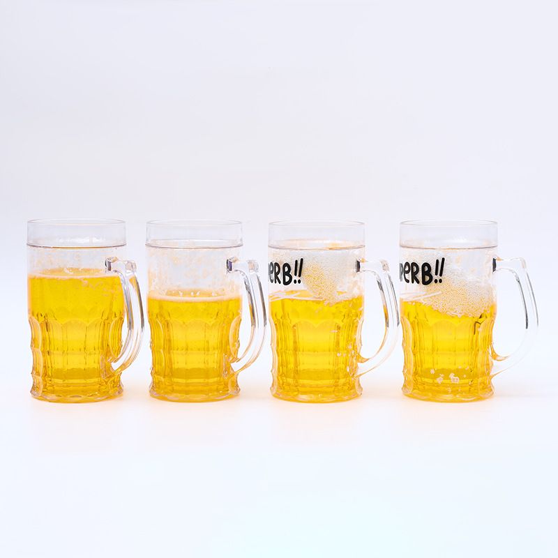 Fun Novelty Double-Wall Plastic Beer Mug - Colorful Iced Drink Cup With Frost Effect_voghion.com