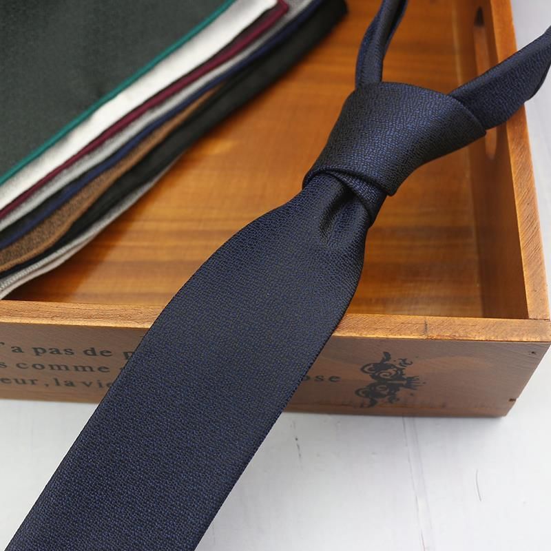 Cravatta stretta da uomo, stile coreano, casual, professionale, da 6 cm, tinta unita, grigia, versatile, nera, per studenti_voghion.com