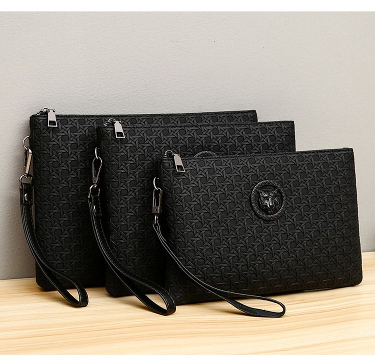 Men's Bags Woven Pattern Men's Handbag Casual Handbag New High End Handbag Men's Envelope Bag Mobile Phone Bag Men_voghion.com