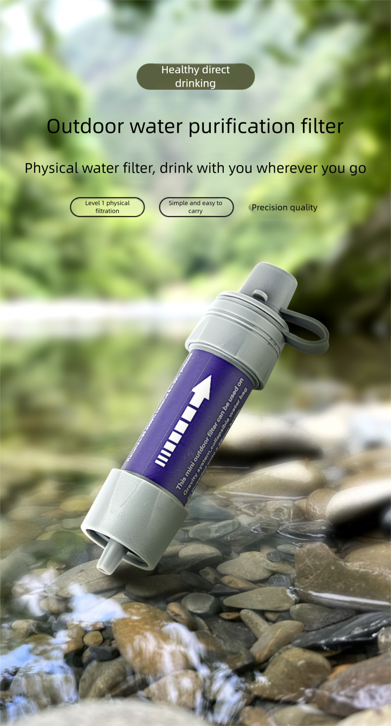 Wasserfilter-Strohhalm für Outdoor-Notfälle und Katastrophenhilfe, Camping, Abenteuer und Überleben – leicht und tragbar_voghion.com