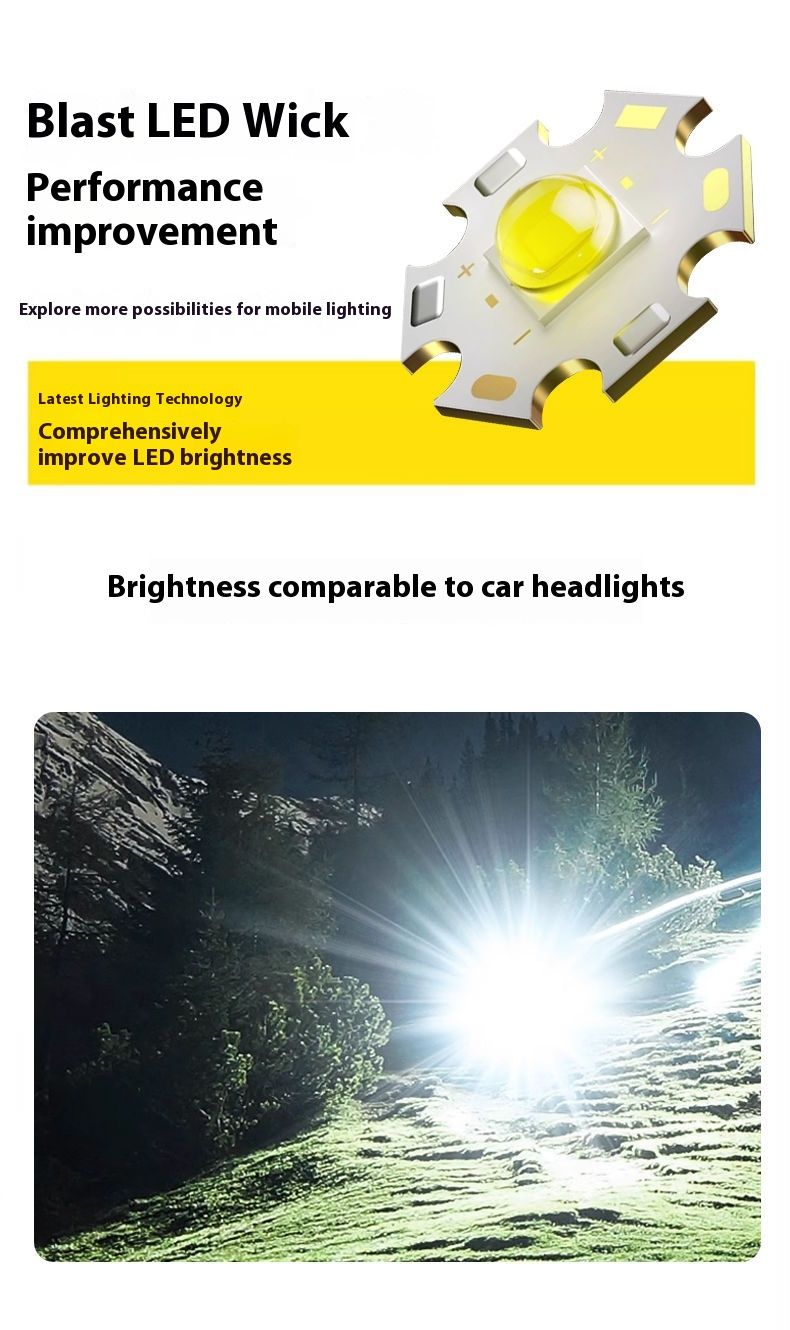 Strong Light Flashlight Rechargeable, Super Bright, Long Range, Home, Outdoor Portable, Multi functional, Waterproof_voghion.com