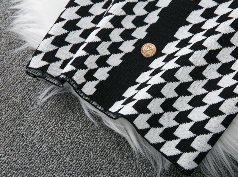 Women's Clothing Summer Halter Neck Dress Fashion Slim Single Breasted Houndstooth Hip Wrapped Knitted Skirt_voghion.com