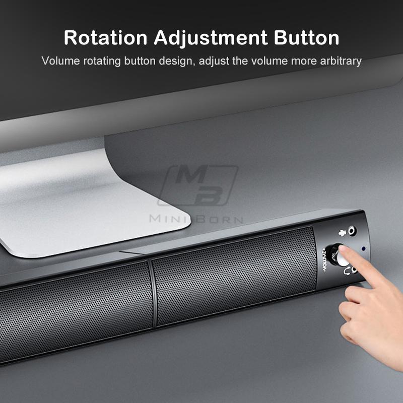 ★Snabb leverans★ MiniBorn datorhögtalare med mikrofon Super Bass Mini Sound Bar Subwoofer Soundbar Högtalare Online Class Högtalare för stationär PC_voghion.com
