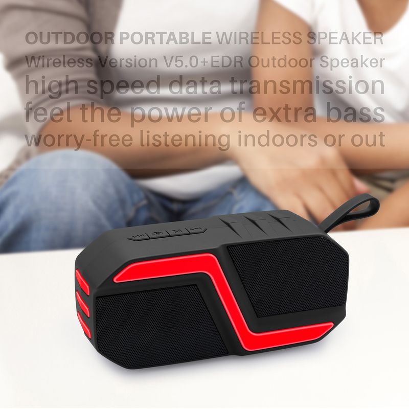 NowyRixing NR-5019 Zewnętrzny przenośny głośnik Bluetooth, obsługa połączeń głośnomówiących / karty TF / FM / dysku U (niebieski)_voghion.com