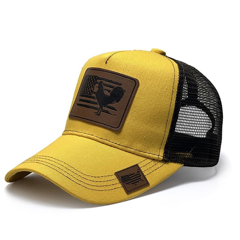 Boné de beisebol bordado com galo de fazenda transfronteiriça, acessórios esportivos ao ar livre de moda estilo country_voghion.com
