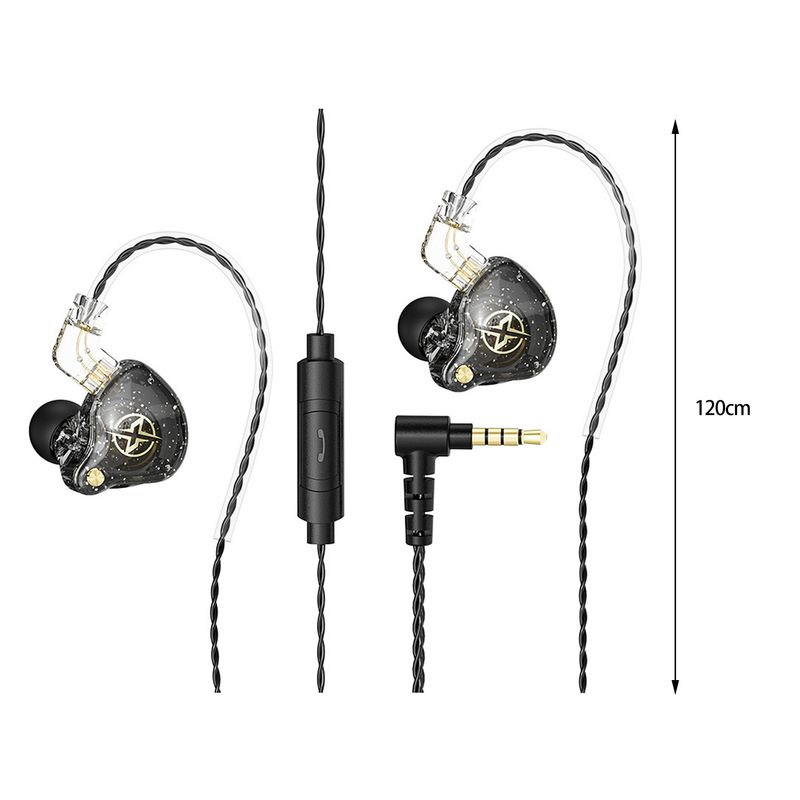 Headphone Dynamic Coil HiFi Waterproof Stereo Sound 3.5mm In-ear Wired Headset Phone Accessories_voghion.com