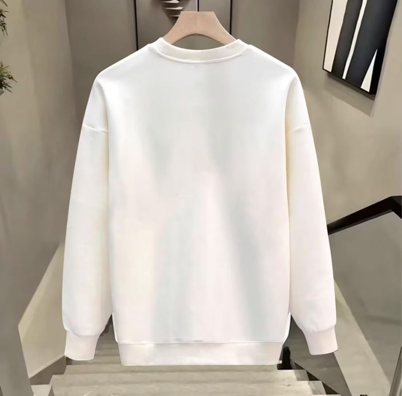 Herrenbekleidung Crewneck Sweat Herren Loose Design Sense Smiley Print Style Retro Instagram Style Modisches Markenoberteil für Frühling und Herbst_voghion.com