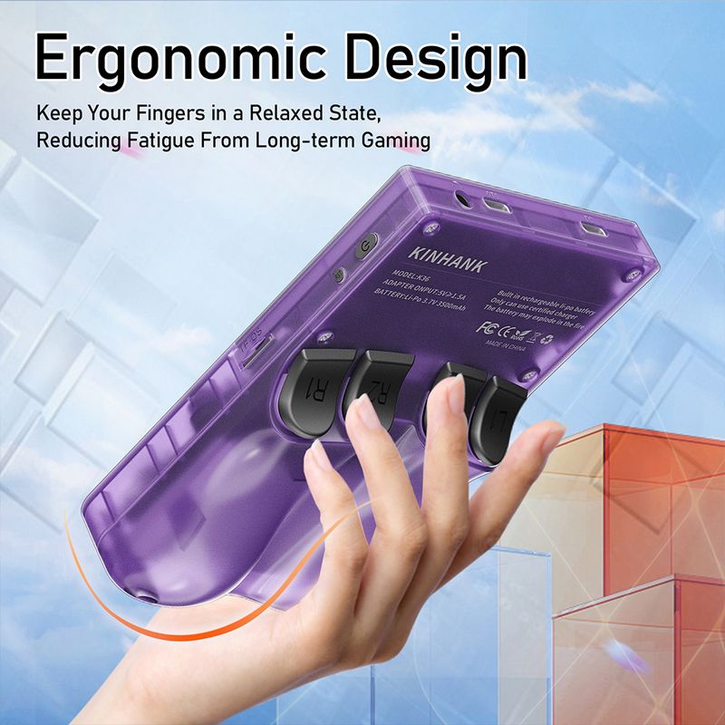 KINHANK K36 Retro Handheld Video Game Console 500nit 3.5 Inch IPS Screen 16000 Games Emulator For PS1/PSP/DC/N64/SS_voghion.com