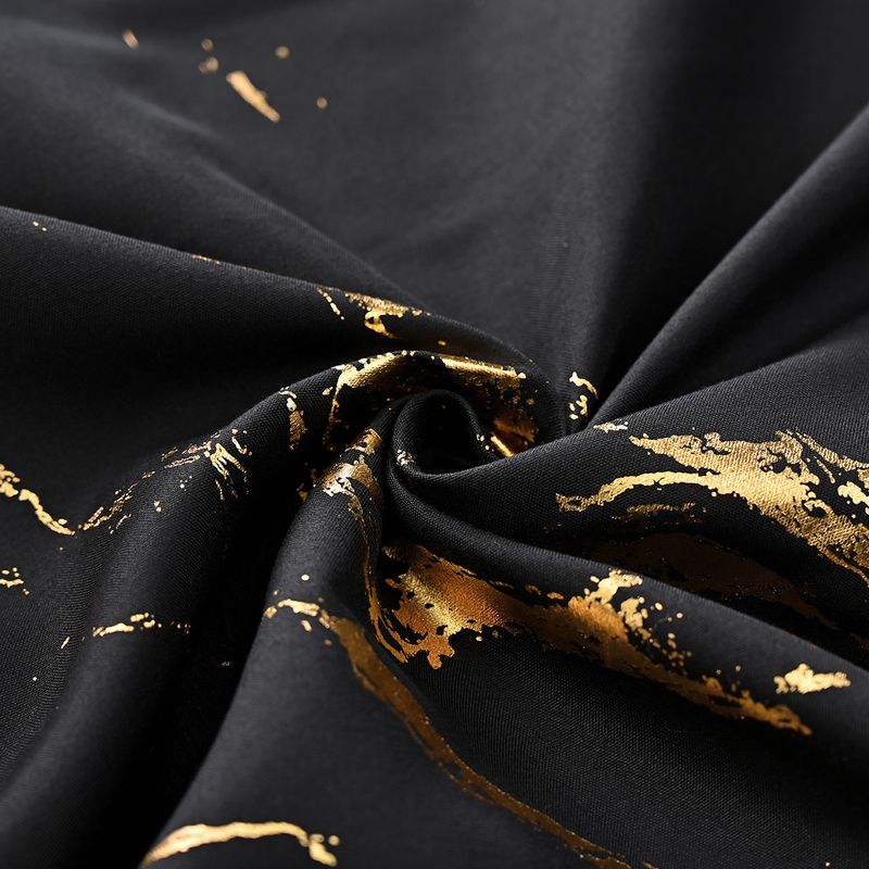 Vollverdunkelungsvorhänge aus Polyester-Rosinenseide mit fertigen Vorhängen in Gold- und Silberprägung_voghion.com