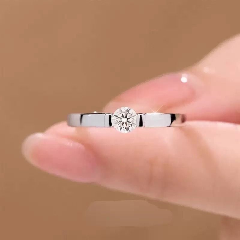 Light New Year One Diamond Women's Fashion Small Zircon Simple Wedding Elegant Versatile Ring_voghion.com