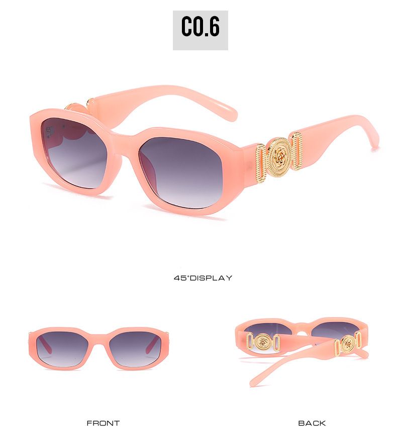 Two Circles New Small Square Frame Head Decoration Sunglasses Personality Trend Polygon Glasses_voghion.com